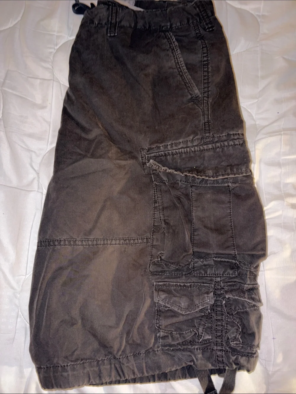 Men's Black Cargo Shorts with Utility Pockets by